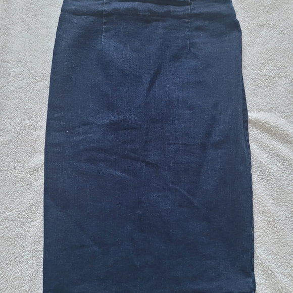 Esprit denim navy blue skirt asymmetric front size 8 - Picture 4 of 6